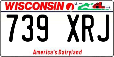 WI license plate 739XRJ