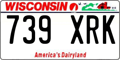 WI license plate 739XRK