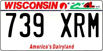 WI license plate 739XRM