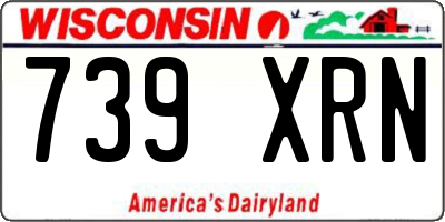 WI license plate 739XRN
