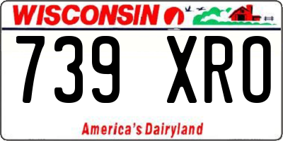 WI license plate 739XRO