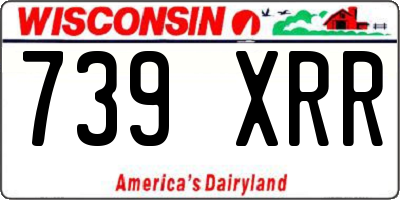WI license plate 739XRR