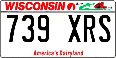 WI license plate 739XRS