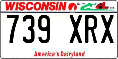 WI license plate 739XRX