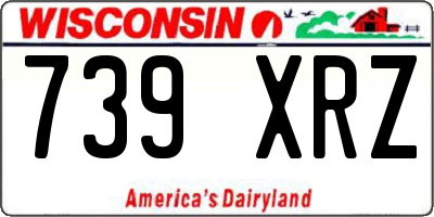 WI license plate 739XRZ