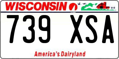 WI license plate 739XSA