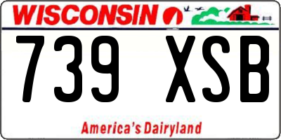 WI license plate 739XSB