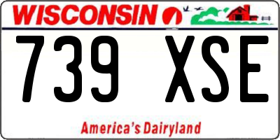 WI license plate 739XSE