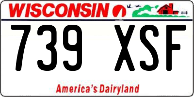WI license plate 739XSF