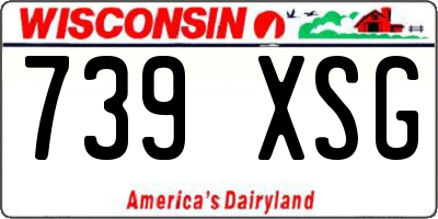 WI license plate 739XSG