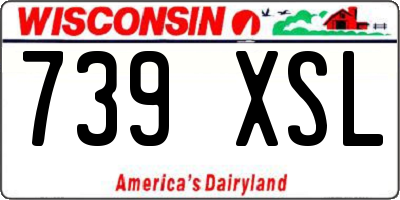WI license plate 739XSL