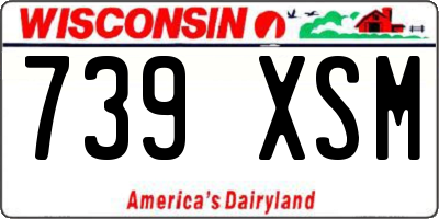 WI license plate 739XSM