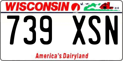WI license plate 739XSN