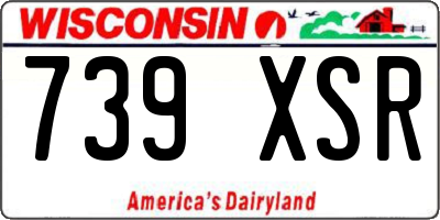 WI license plate 739XSR