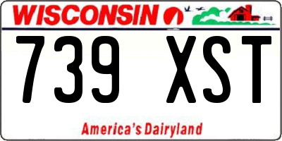 WI license plate 739XST
