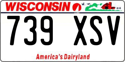 WI license plate 739XSV
