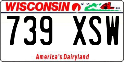 WI license plate 739XSW