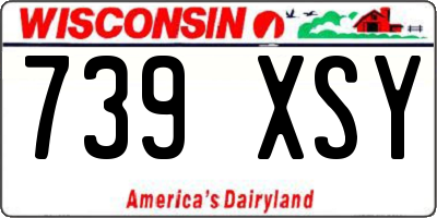 WI license plate 739XSY