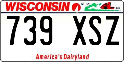 WI license plate 739XSZ