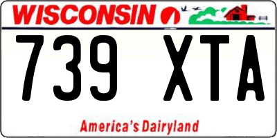 WI license plate 739XTA