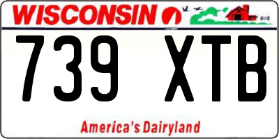 WI license plate 739XTB