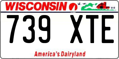 WI license plate 739XTE