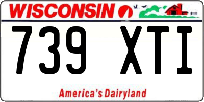 WI license plate 739XTI