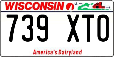WI license plate 739XTO