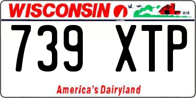 WI license plate 739XTP
