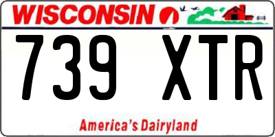 WI license plate 739XTR