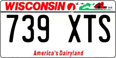 WI license plate 739XTS