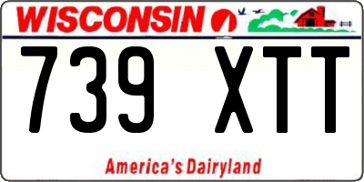 WI license plate 739XTT