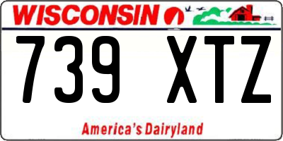 WI license plate 739XTZ