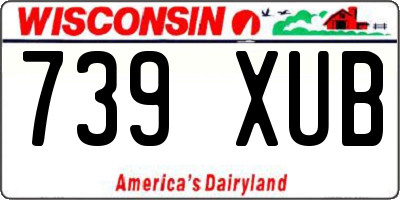 WI license plate 739XUB