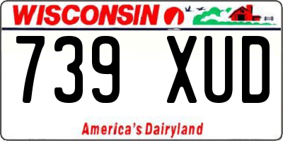 WI license plate 739XUD