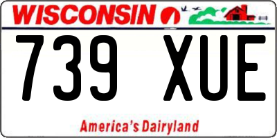 WI license plate 739XUE