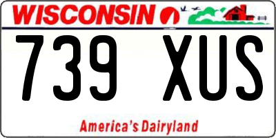 WI license plate 739XUS
