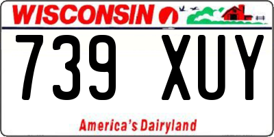 WI license plate 739XUY