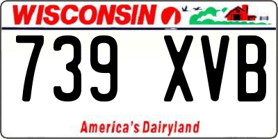 WI license plate 739XVB