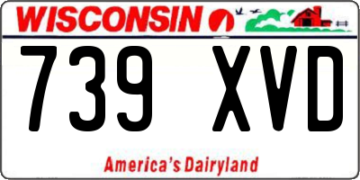 WI license plate 739XVD