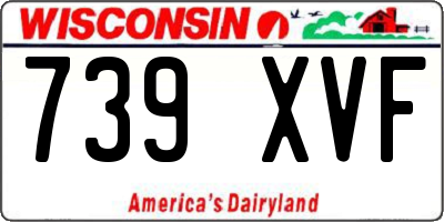 WI license plate 739XVF