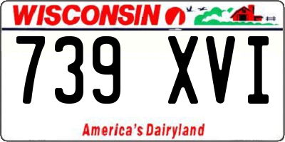 WI license plate 739XVI
