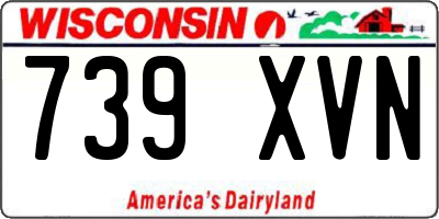 WI license plate 739XVN