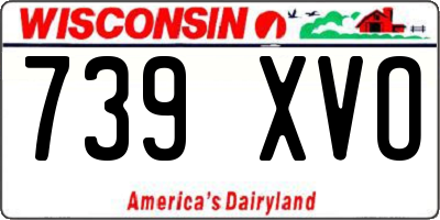 WI license plate 739XVO
