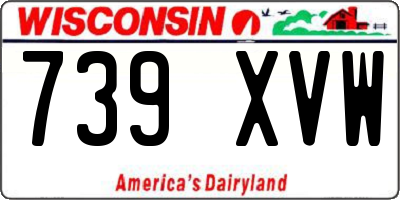 WI license plate 739XVW