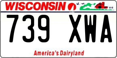 WI license plate 739XWA