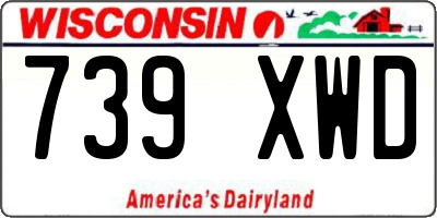 WI license plate 739XWD