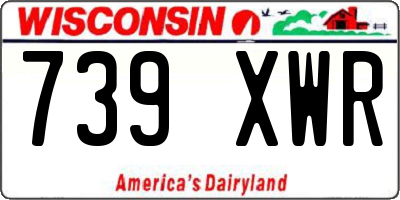 WI license plate 739XWR