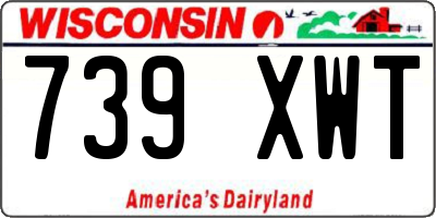 WI license plate 739XWT