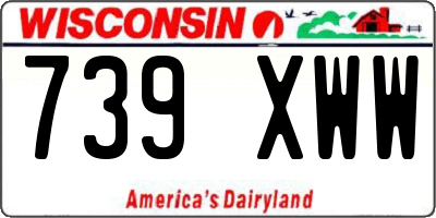 WI license plate 739XWW